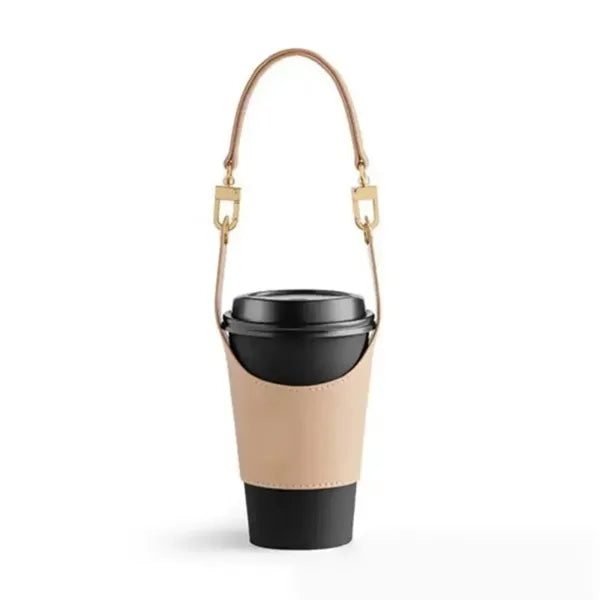 PU Leather Water Bottle Sleeve Holder Bag Outdoor