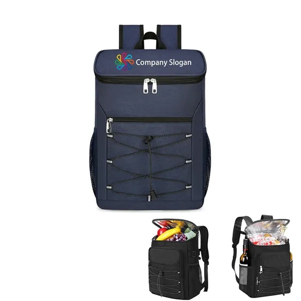 Journey Polyester 30-Can Insulated Cooler Backpack W/ Reflec