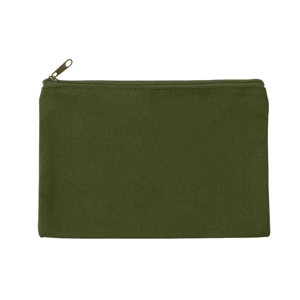 9" x 6" Solid Color Cotton Canvas Multi Purpose Organizer Zi