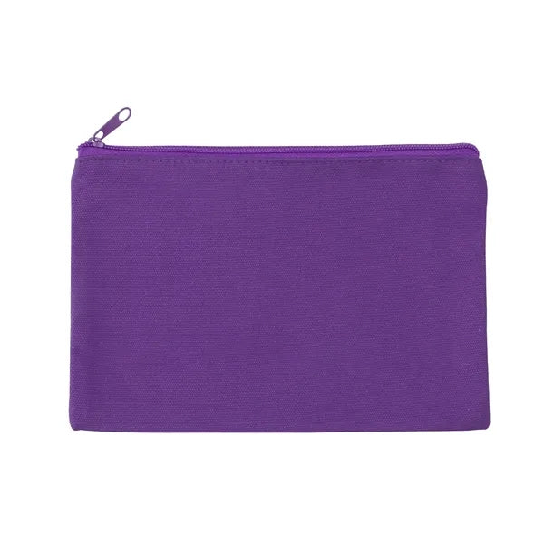 9" x 6" Solid Color Cotton Canvas Multi Purpose Organizer Zi
