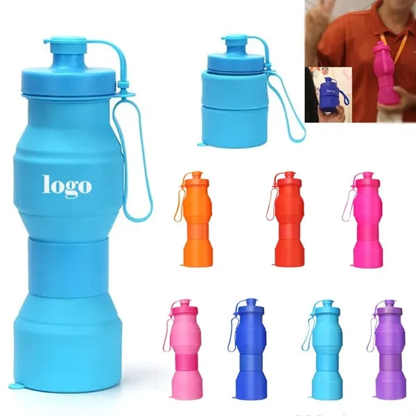 800ML Silicone Collapsible Water Bottles