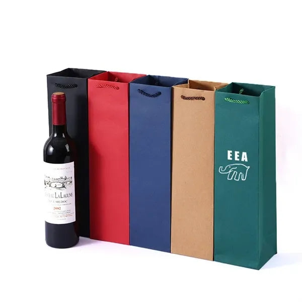 Wine Bottle Kraft Paper Gift Bags