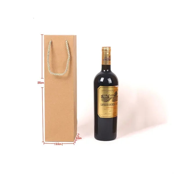 Wine Bottle Kraft Paper Gift Bags