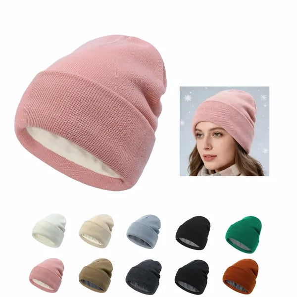 Durable Acrylic Knit Beanie with Fleece Lining