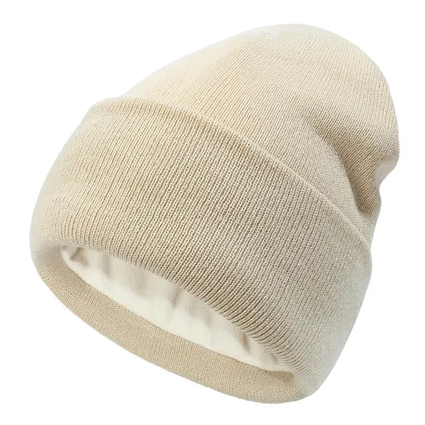 Durable Acrylic Knit Beanie with Fleece Lining