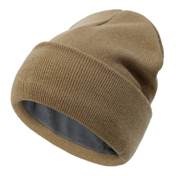 Durable Acrylic Knit Beanie with Fleece Lining