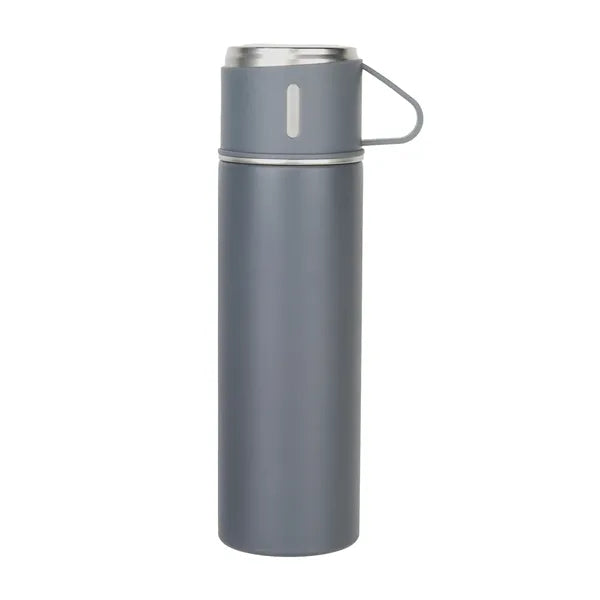 17 Oz Vacuum Insulated Flask Stainless Steel Bottle With Cup
