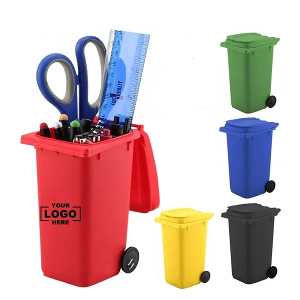 Mini Desktop Trash Can Style Pen Holder