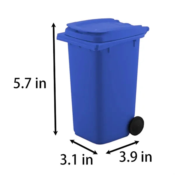 Mini Desktop Trash Can Style Pen Holder