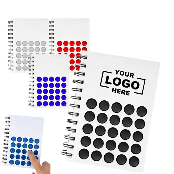 Silicone Pop Bubble Spiral Notebook