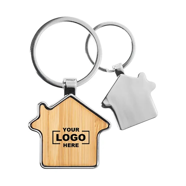 Bamboo House Shape Keychain