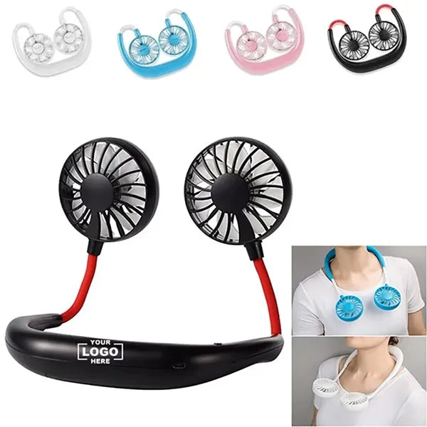 Hands Free Neck Fan With Dual Adjustable Heads