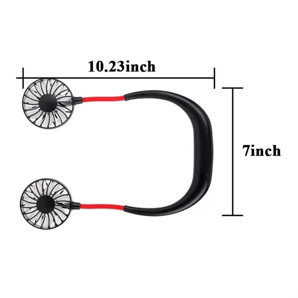 Hands Free Neck Fan With Dual Adjustable Heads