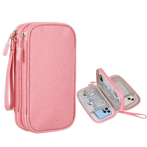 Portable Electronics Cable Accessories Organizer Case