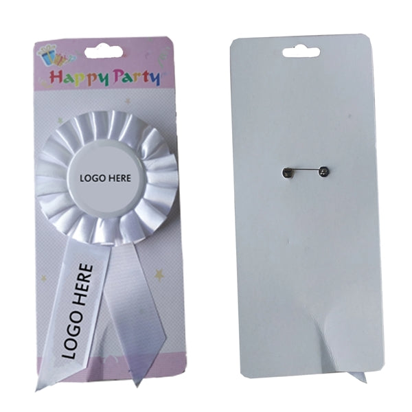 Rosette Ribbon Tinplate Badge