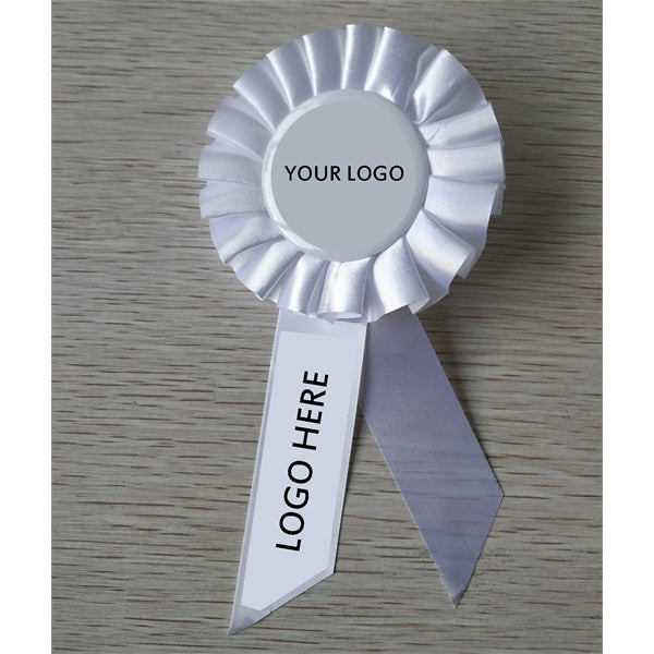 Rosette Ribbon Tinplate Badge