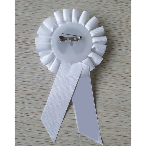 Rosette Ribbon Tinplate Badge