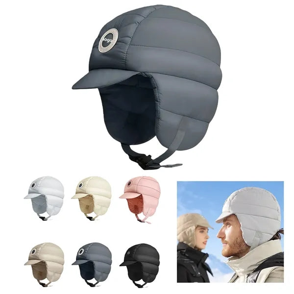 Insulated Winter Waterproof Puffer Hood Cap