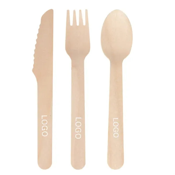 Disposable Wooden Flatware Knife Fork Spoon Cutlery