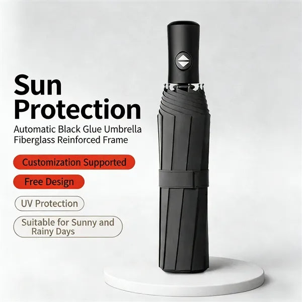 Dual-Use Folding Umbrella for Sun and Rain