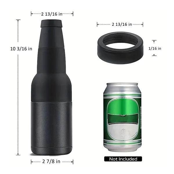 3-In-1 Insulated Can Cooler With Bottle Opener