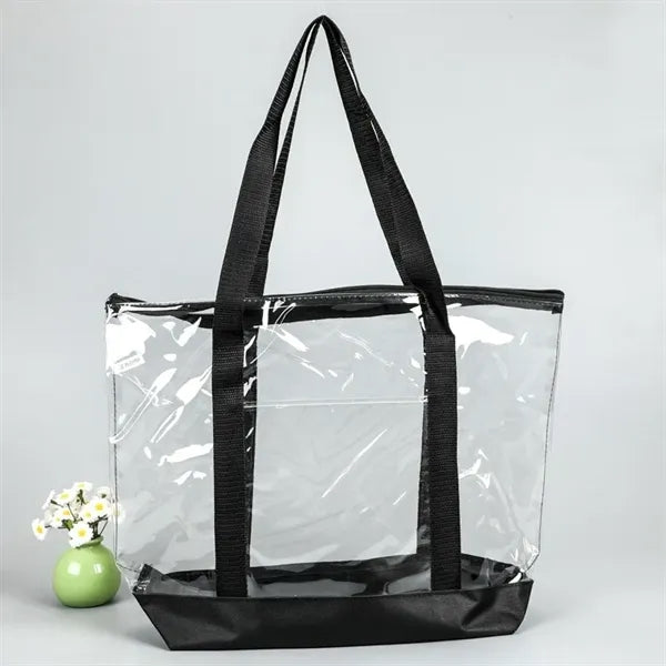 BONDl Jumbo Clear Zippered Tote Bag