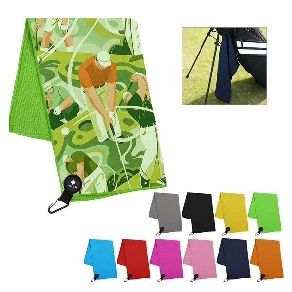 Magnetic Golf Towel With Carabiner Clip