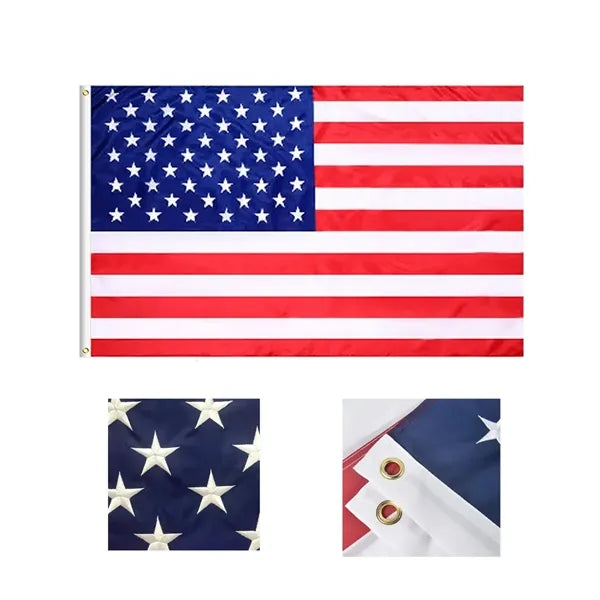 3x5 Foot embroidered Polyester National Flag