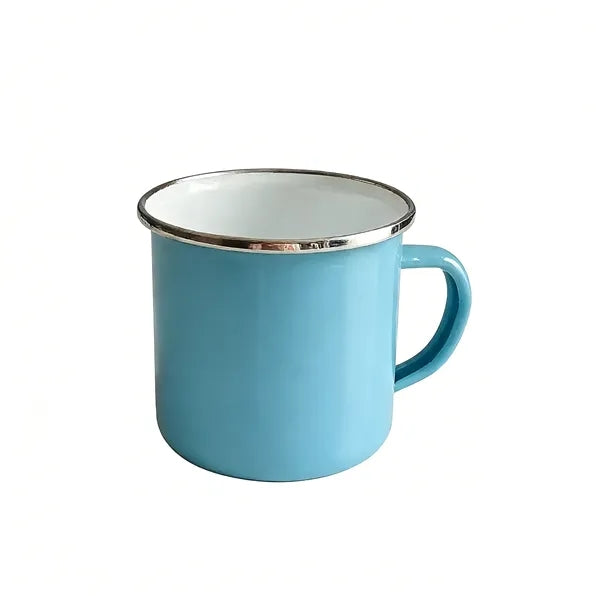 12 OZ Stainless Steel Metal Cup Campfire Enamel Mug