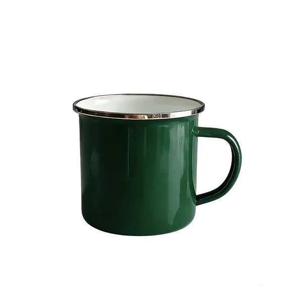 12 OZ Stainless Steel Metal Cup Campfire Enamel Mug