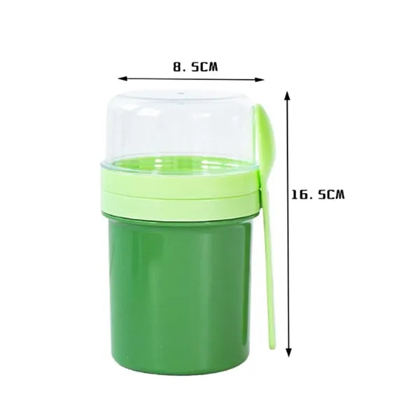27 oz. Double Layer Lunch Box with Utensil and Sauce Cup