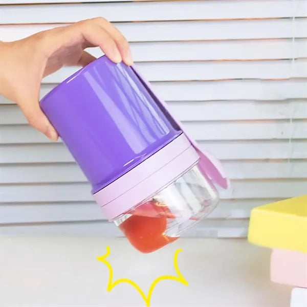 27 oz. Double Layer Lunch Box with Utensil and Sauce Cup