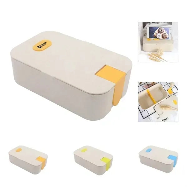 Wheat Straw Lunch Set With Phone Holder