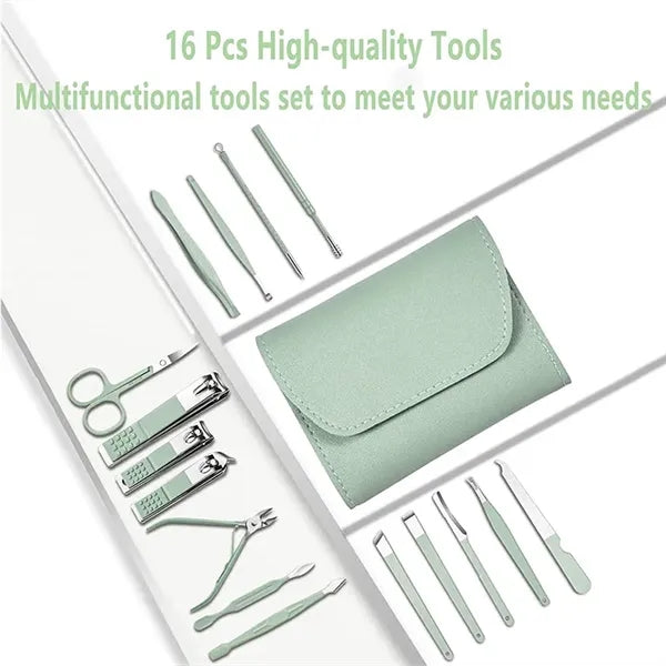 Stainless Steel Nail Clipper Set Folding Bag