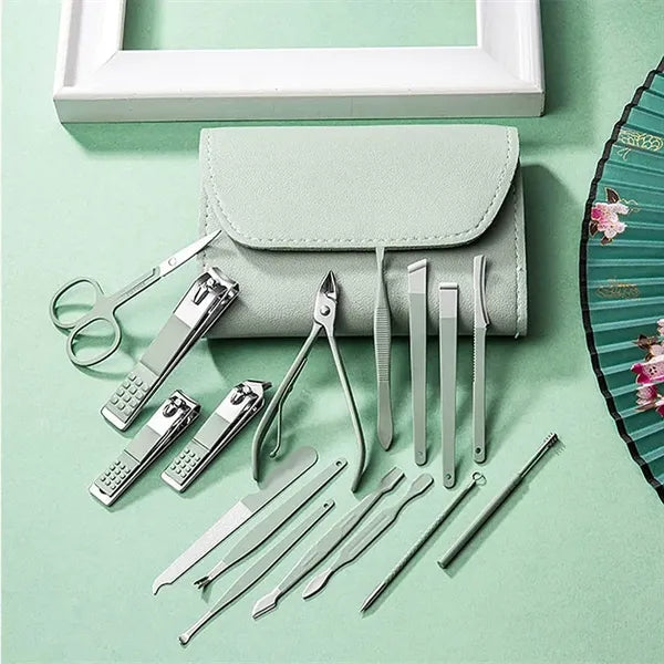 Stainless Steel Nail Clipper Set Folding Bag