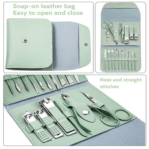 Stainless Steel Nail Clipper Set Folding Bag