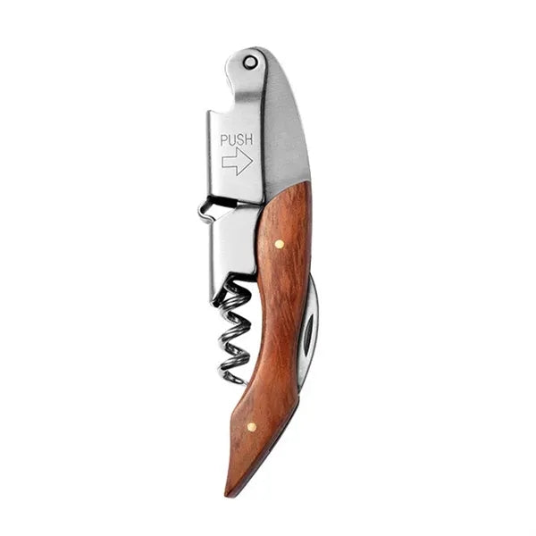 Stainless Steel Corkscrew with African Padauk Wood Handle