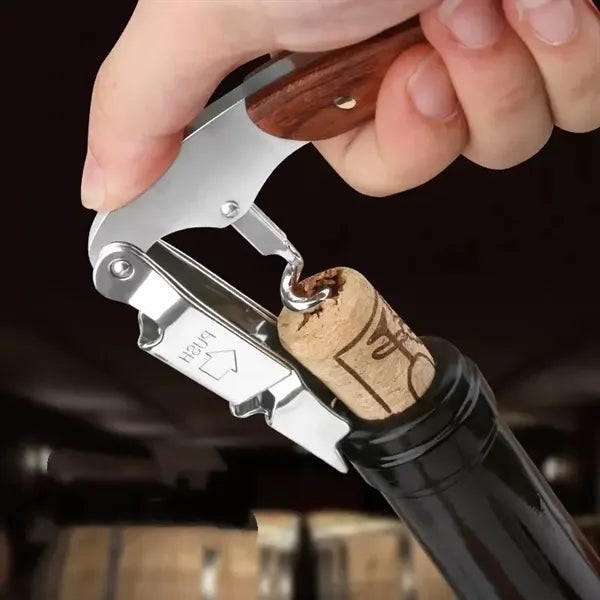 Stainless Steel Corkscrew with African Padauk Wood Handle