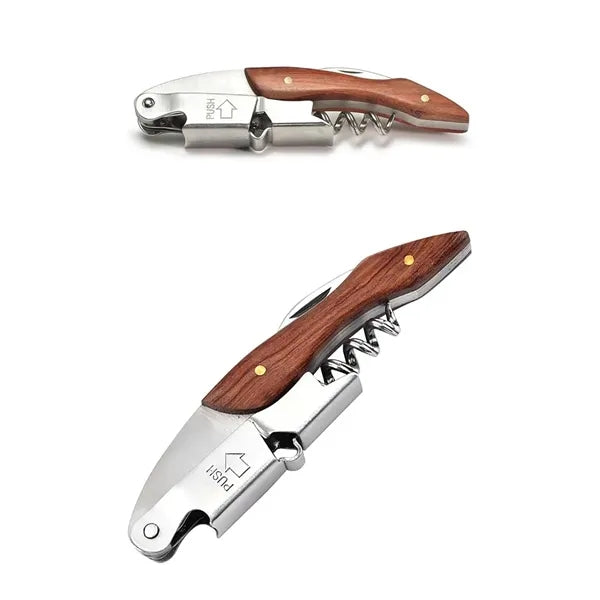 Stainless Steel Corkscrew with African Padauk Wood Handle