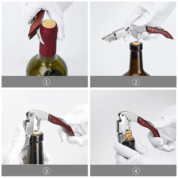 Stainless Steel Corkscrew with African Padauk Wood Handle