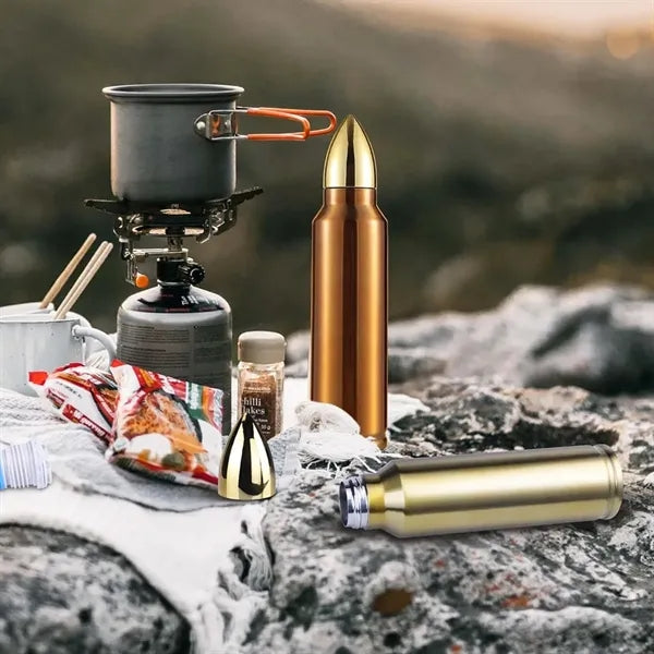 17 oz. Bullet Shaped Stainless Steel Vacuum Bottle