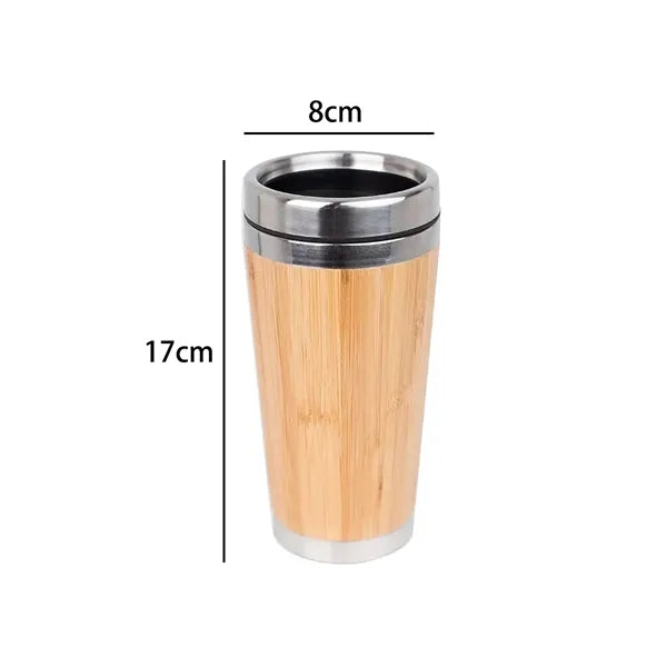 12 oz. Bamboo Stainless Steel Insulated Travel Tumbler