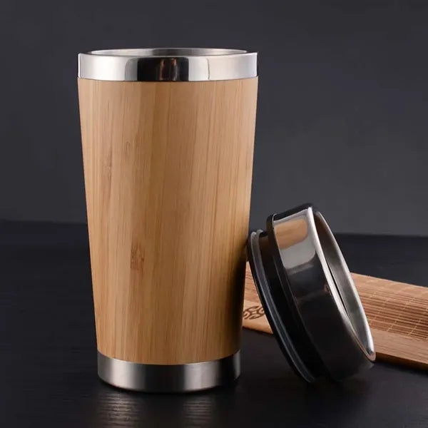 12 oz. Bamboo Stainless Steel Insulated Travel Tumbler