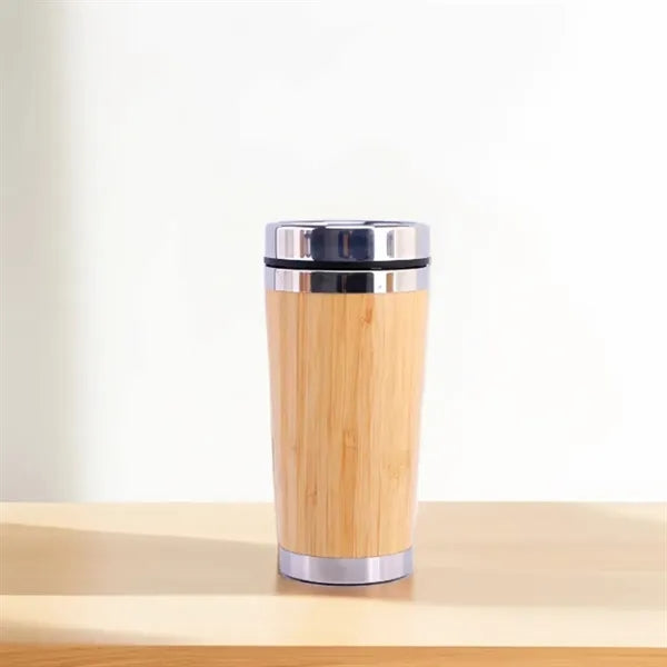 12 oz. Bamboo Stainless Steel Insulated Travel Tumbler