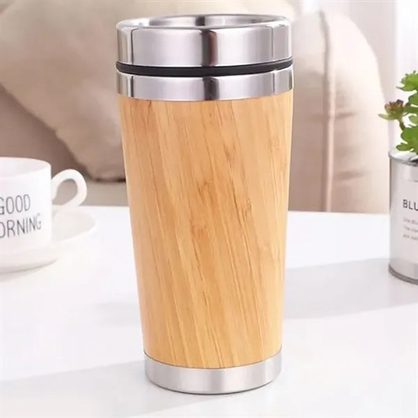 12 oz. Bamboo Stainless Steel Insulated Travel Tumbler