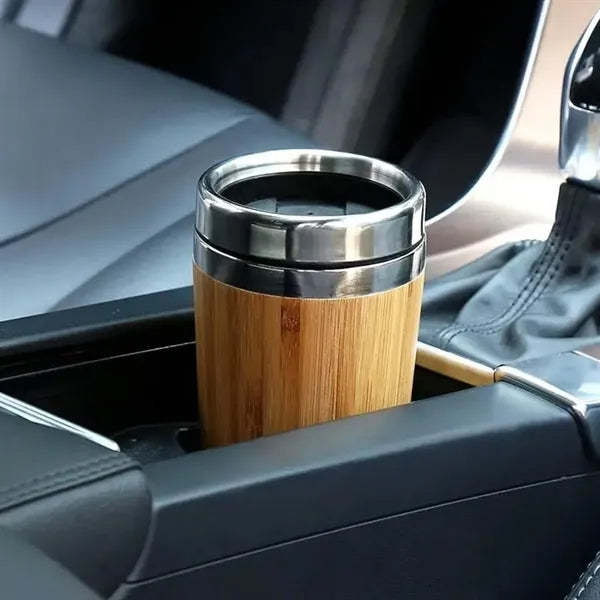 12 oz. Bamboo Stainless Steel Insulated Travel Tumbler