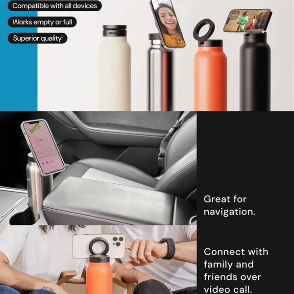 24oz New Bottle with Magnetic Phone Holder