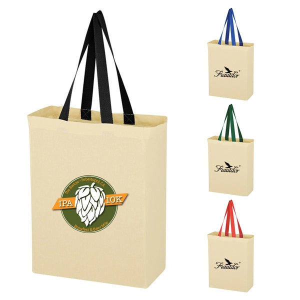 Natural Cotton Canvas Grocery Tote Bag
