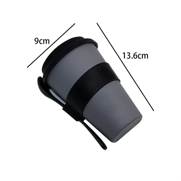 16 oz. Eco Bamboo Fiber Coffee Cup with Lid, Sleeve & Spoon