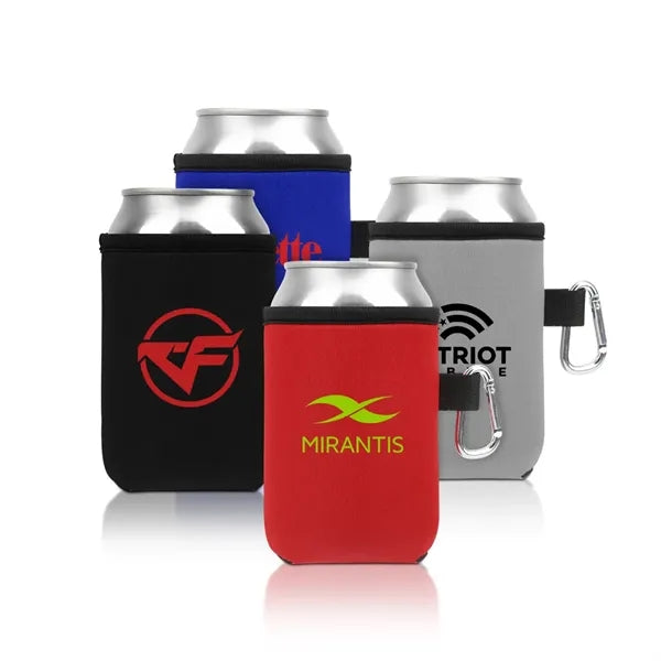 12 OZ Can Cooler With Carabiner